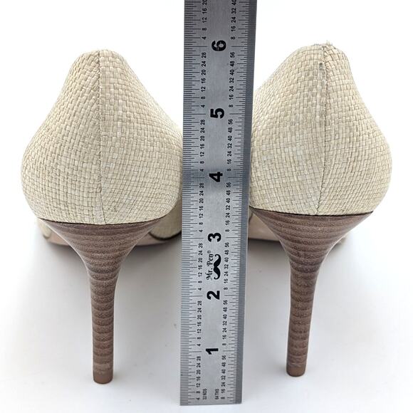Marc Fisher Salley Pointed Toe Heel Pump Women's Natural Size US8.5M EU39 - Picture 5 of 9